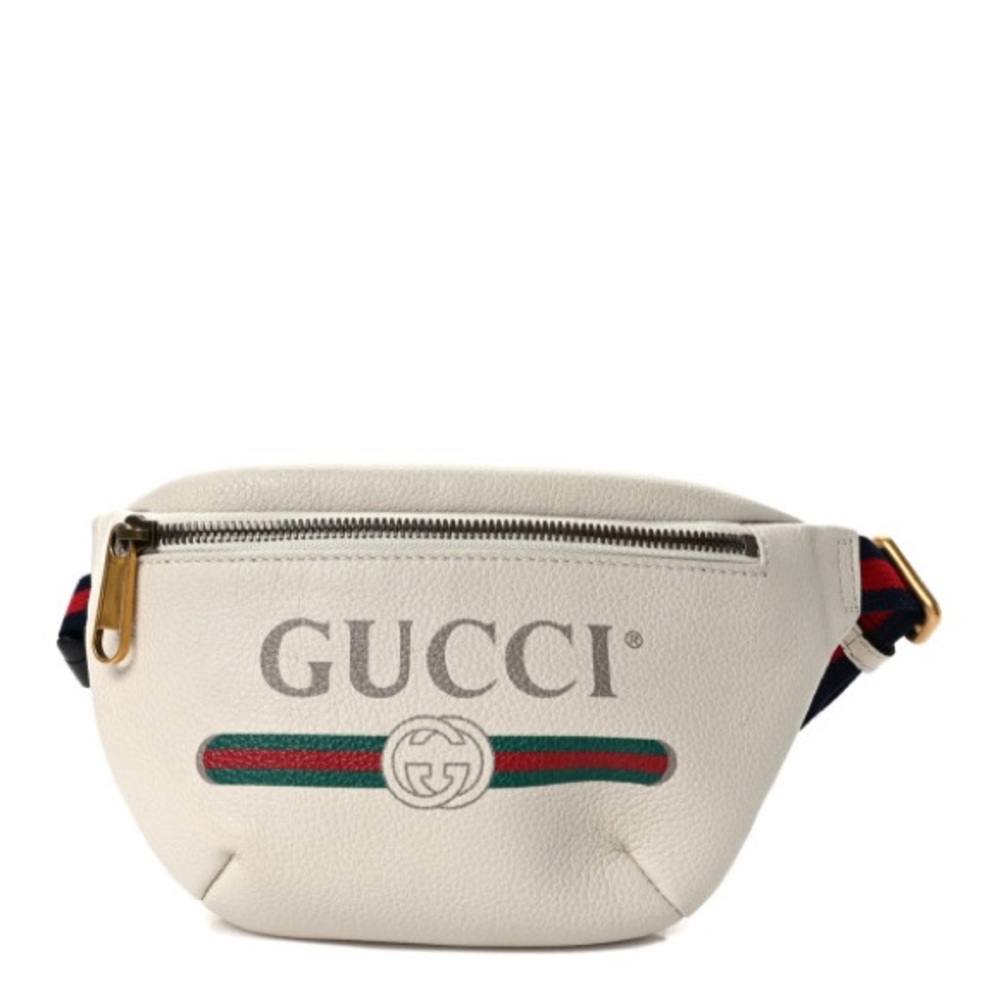 Gucci White Logo Fanny Pack Bag